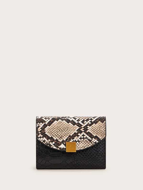 Sleek Snakeskin Wallet Purse