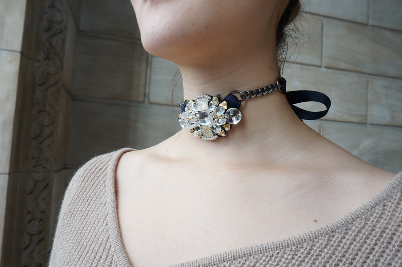 Mulberry - Ribbon Necklace