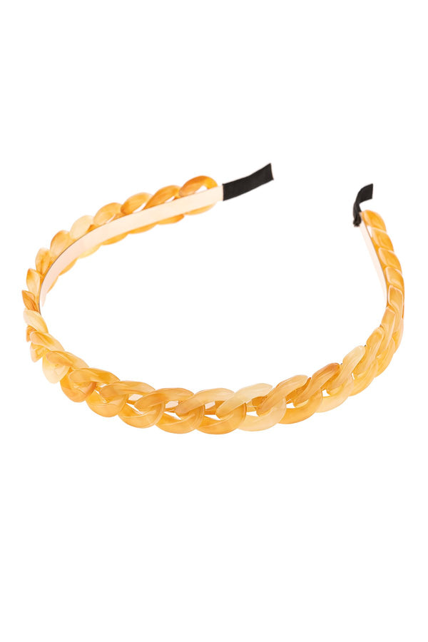 Hdh3040yl - Yellow Acrylic Chain Headband