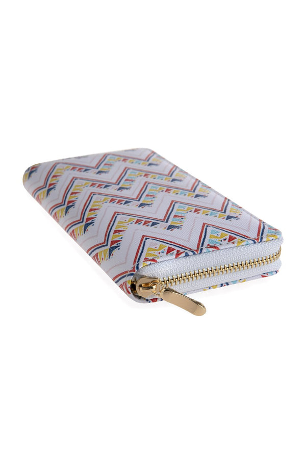 Hdg2692 - Chevron Printed Zipper Wallet - Style 2