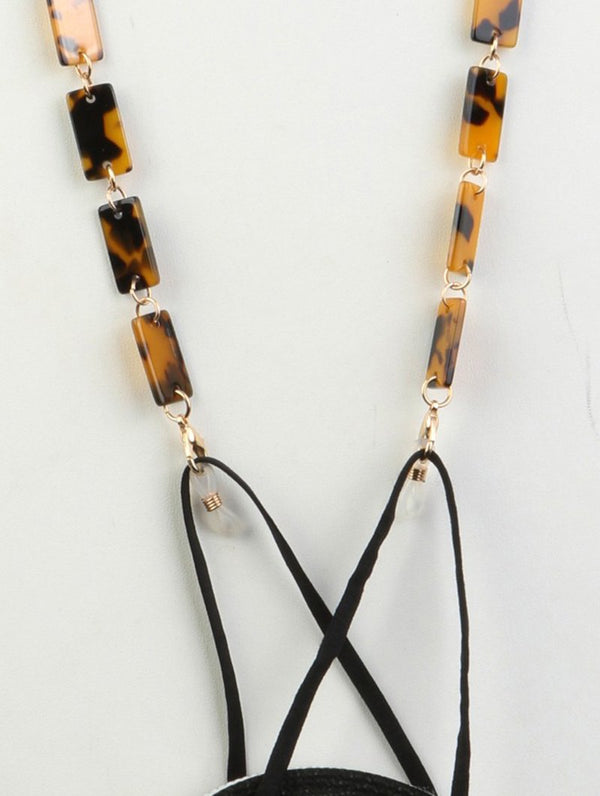 Stylish Squared Links Mask Holder Necklace