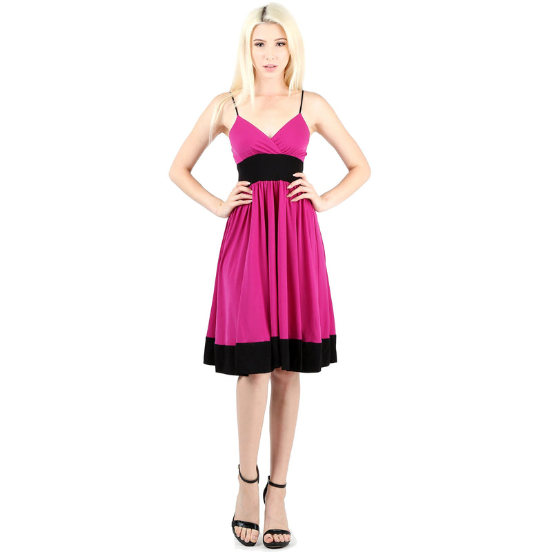 Evanese Women's Sleeveless Empire Waist Fit and Flare A-Line Cocktail Dress
