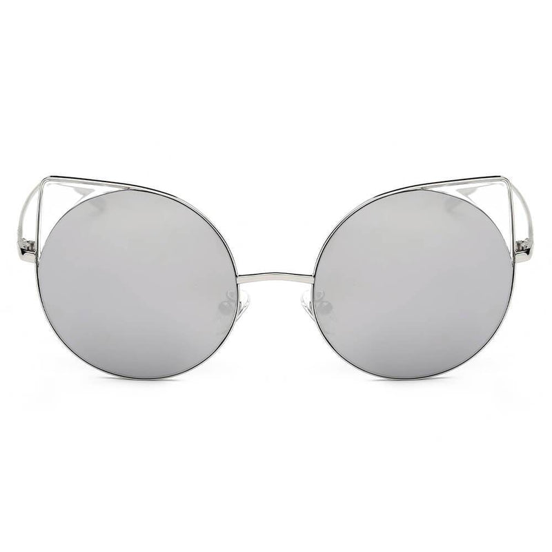 DUBLIN | CA03 - Women Mirrored Lens Round Cat Eye Sunglasses