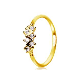 Gold Jeweled Zig-Zag Cartilage Earring / Nose Hoop Ring