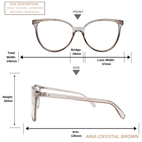 Aria | Crystal Brown | Blue Light Blocking Glasses