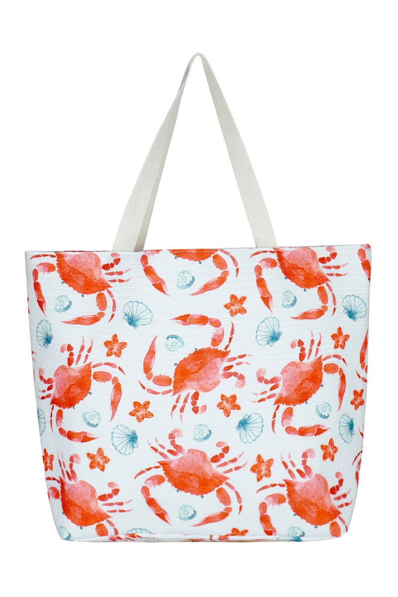 Mb0123 - Crab Water Color Tote Bag