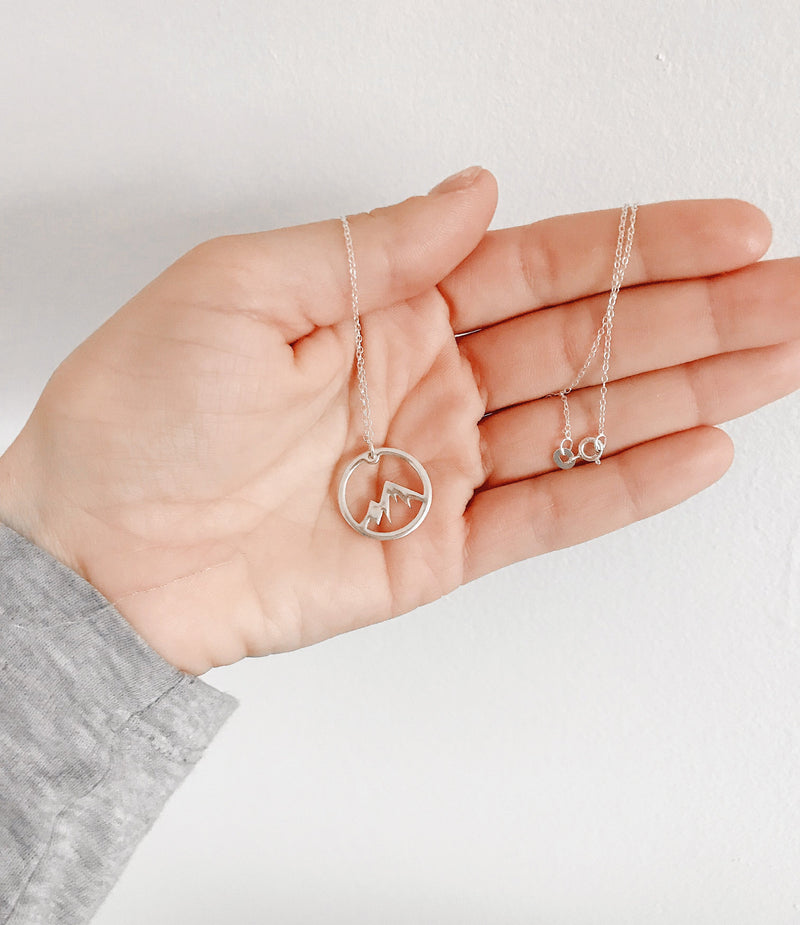 Circle Mountain Necklace - A Sterling Silver Adventure Necklace