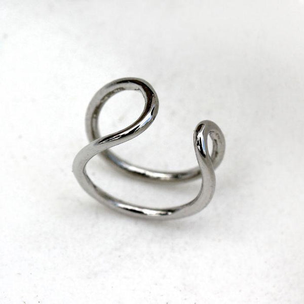 316L Stainless Steel Double Ring Fake Cartilage Ear Cuff