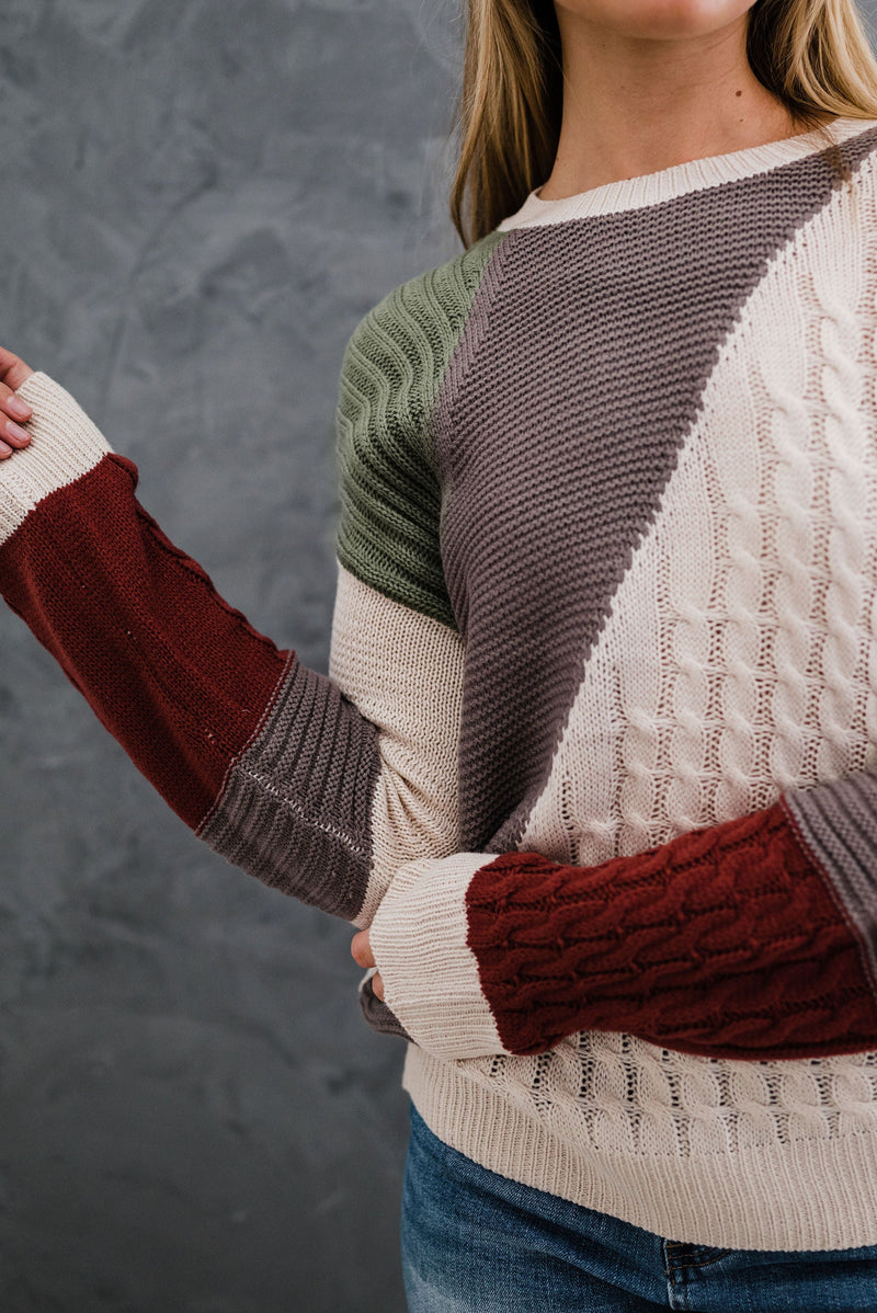 Winter Daze Color Block Sweater