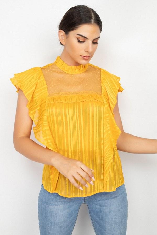 Bold & Stunning Baby Doll Top (Yellow)