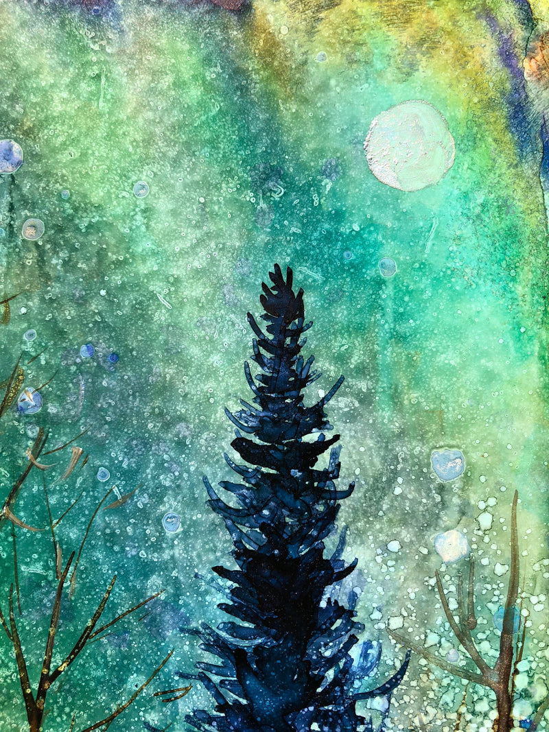Ethereal Night Landscape : Greeting Card