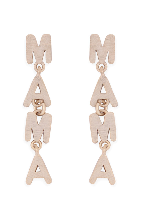 Iea854 - Mama Letter Dangling Earrings