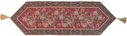 DaDa Bedding Romantic Floral Field of Roses Burgundy Red Tapestry Table Runner (5594)