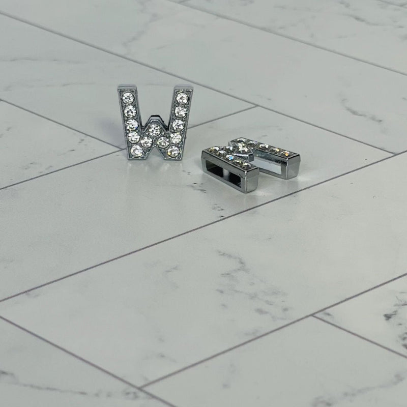 Pavé Letters -Silver Charms