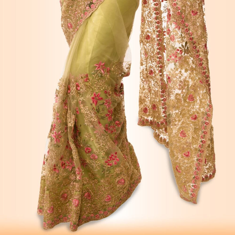 Indian Wedding Saree - Yellow