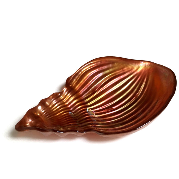 Conch Shell 11.5" Iridescent Copper Tray