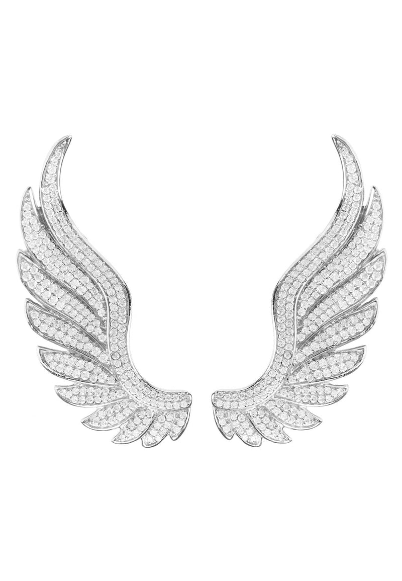 Gabriel Angel Wing Ear Climber Silver