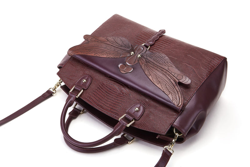 Dragonfly Brown Shoulder Bag