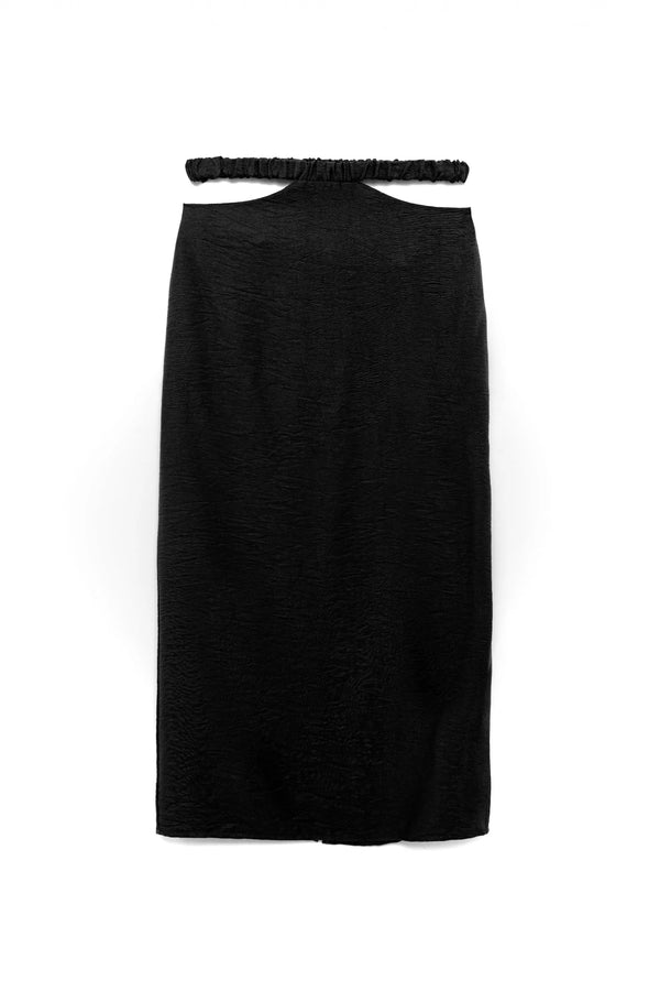 Cleo Midi Skirt and Top  Set in Black