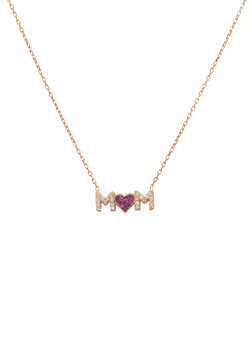 Mums the Word Necklace Rosegold