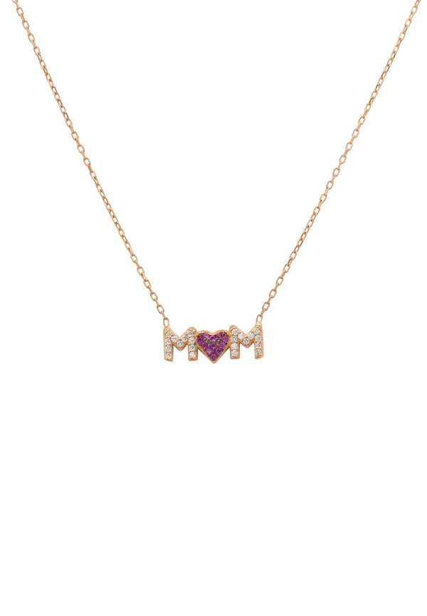 Mums the Word Necklace Rosegold