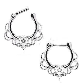 316L Stainless Steel Made for Royalty Ornate Septum Clicker