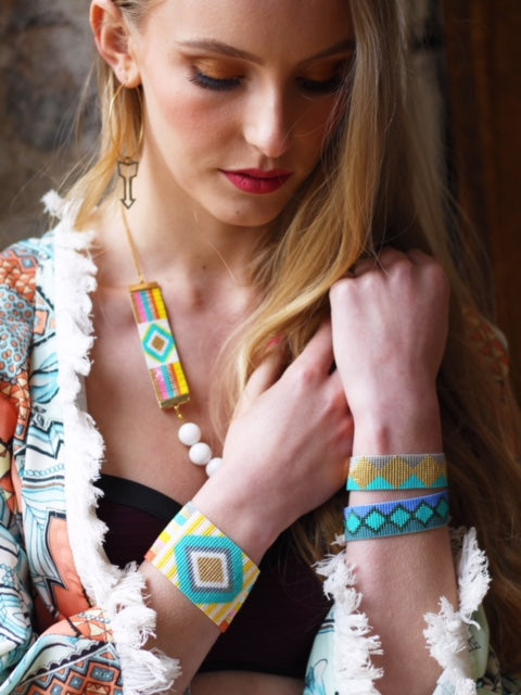 Soleil Bracelets - Pink / Yellow / Turquoise