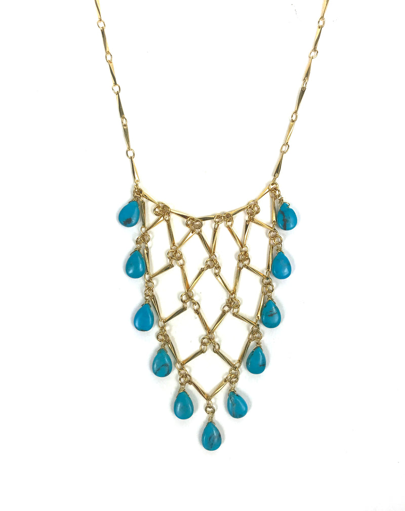 Sleeping Beauty Turquoise Statement Necklace
