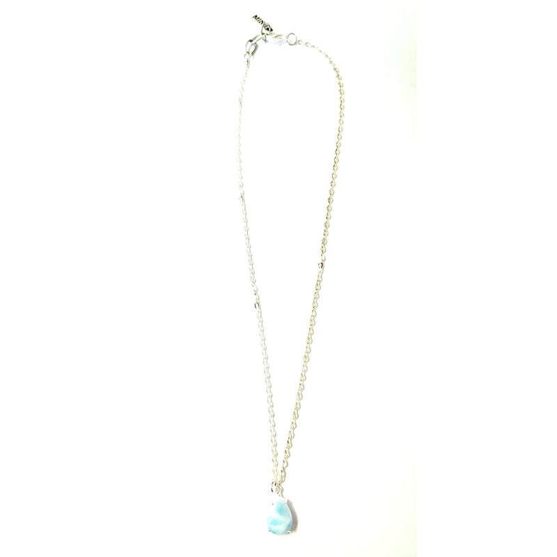 Larimar Necklace - Silver/Gold