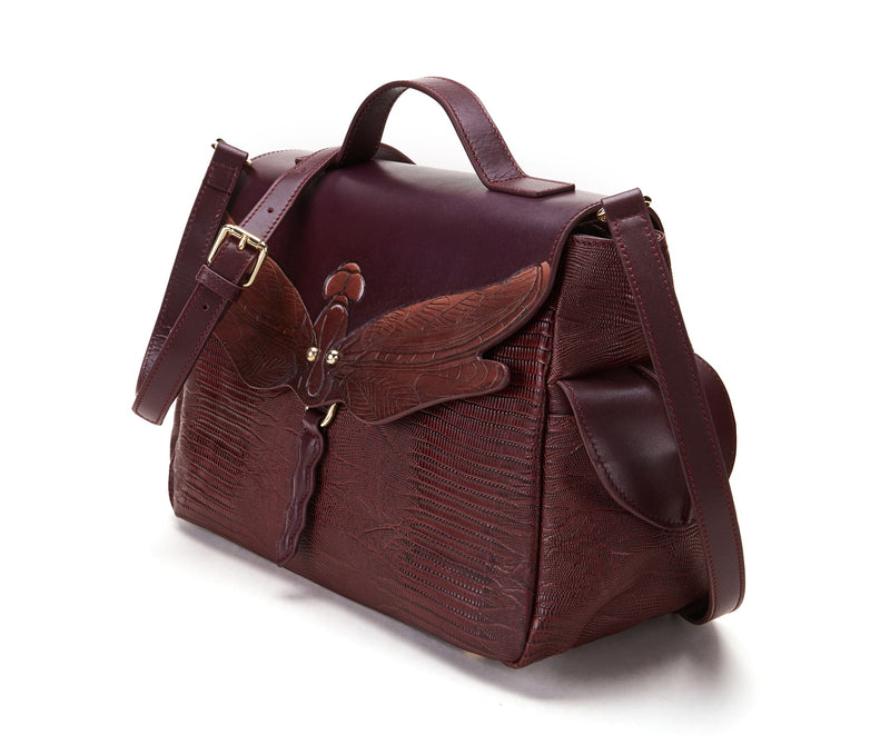 Dragonfly Brown Satchel