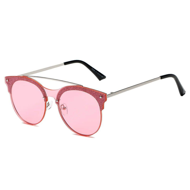 ENDICOTT | S3011 - Round Circle Brow-Bar Tinted Lens Sunglasses