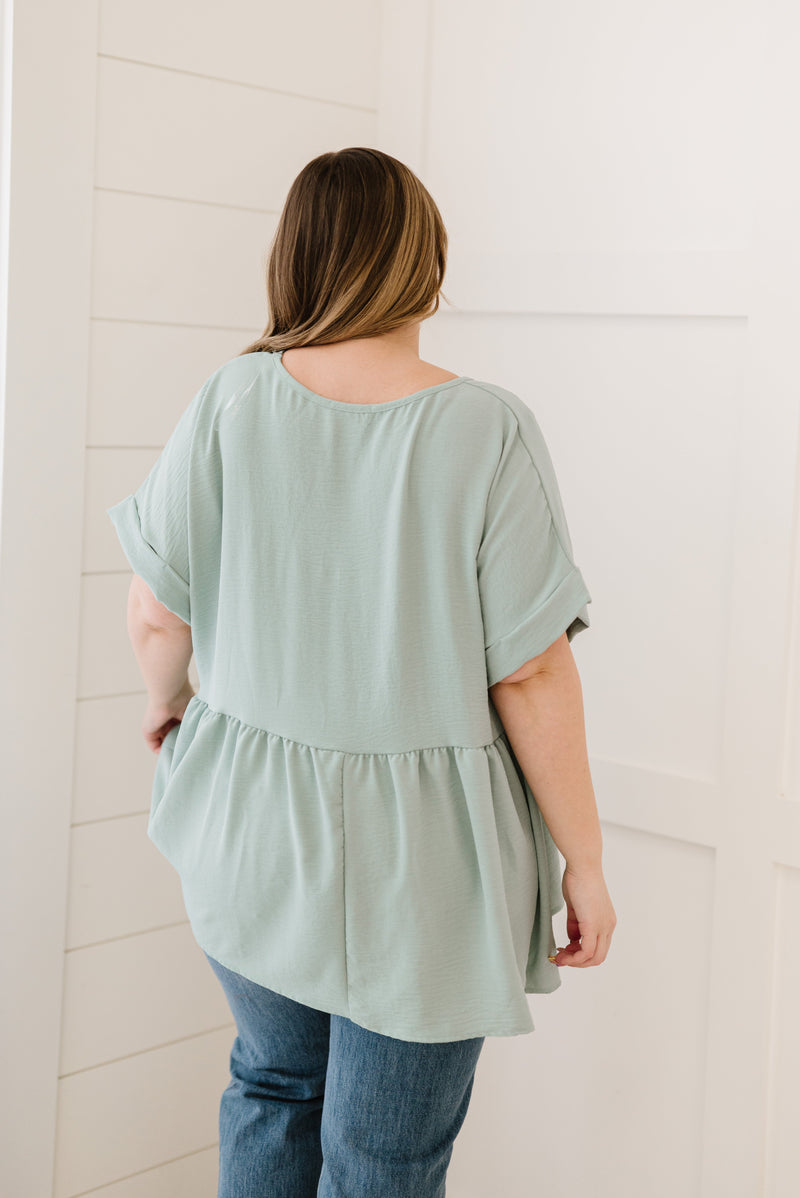 Wish You Would Babydoll Top- Mint