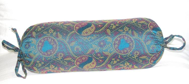Yoga Silk Neck Pillow - Paisely Design