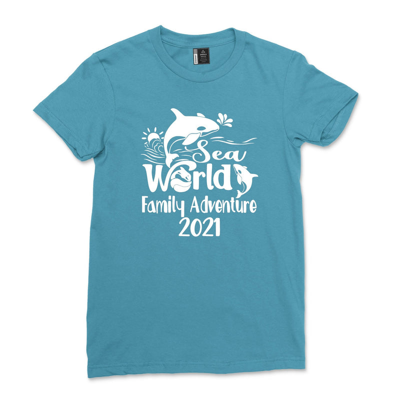 Family Sea World Trip Shirt Unisex Tie Dye Vacation Adventure 2021 Tee Top