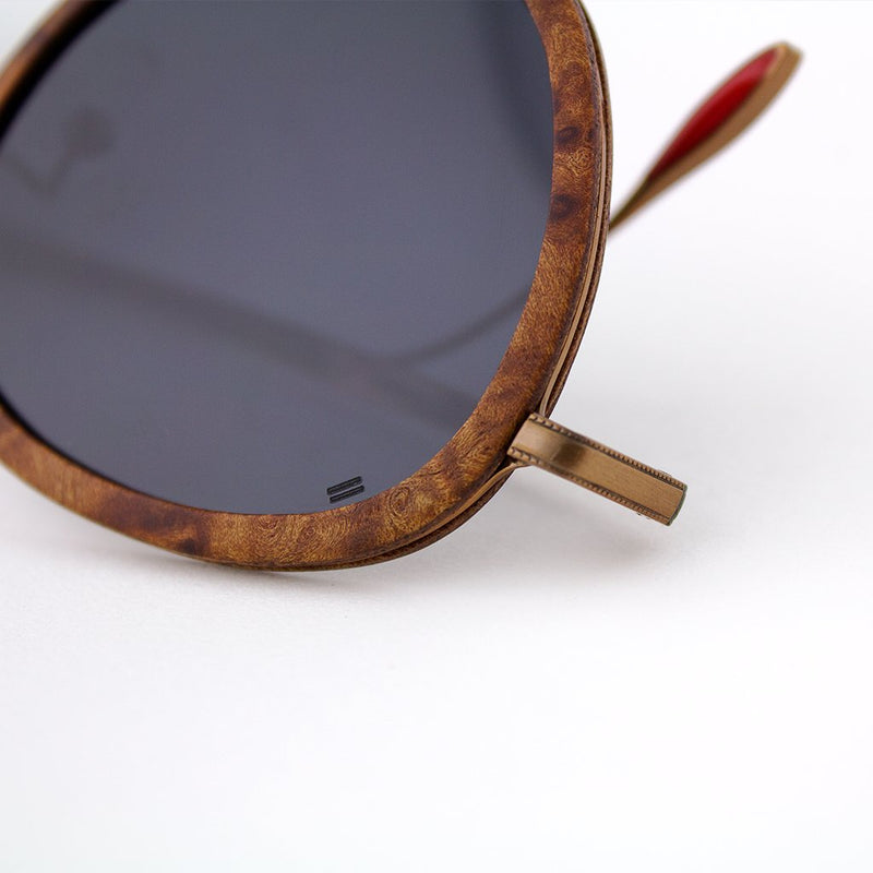 Richey - Featherlight Titanium & Wood Sunglasses