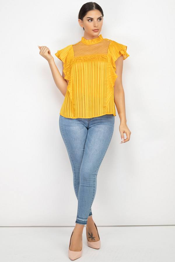 Bold & Stunning Baby Doll Top (Yellow)