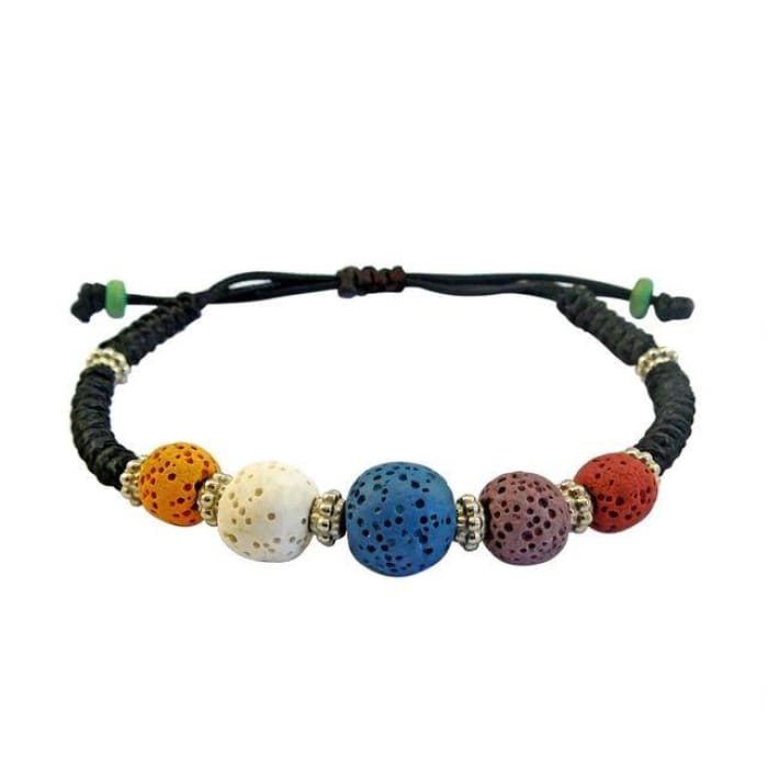 Multi-Color Lava Stone Bracelet