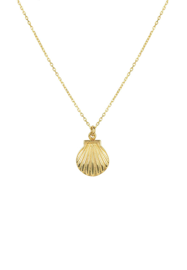 Scallop Mini Shell Necklace Gold