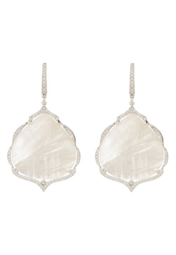 Antoinette Earrings White Mother of Pearl Silver