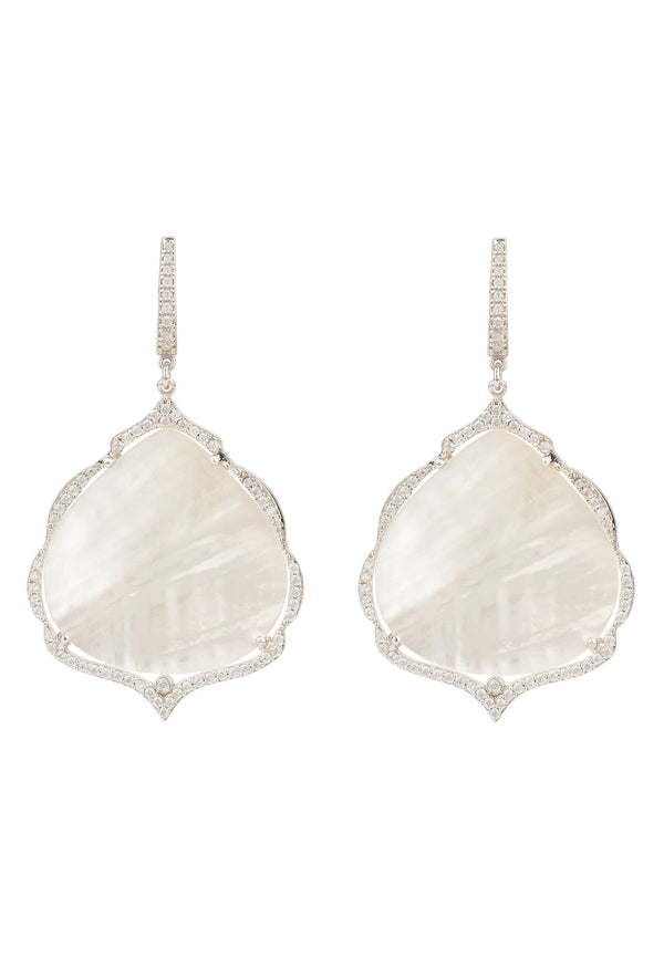 Antoinette Earrings White Mother of Pearl Silver