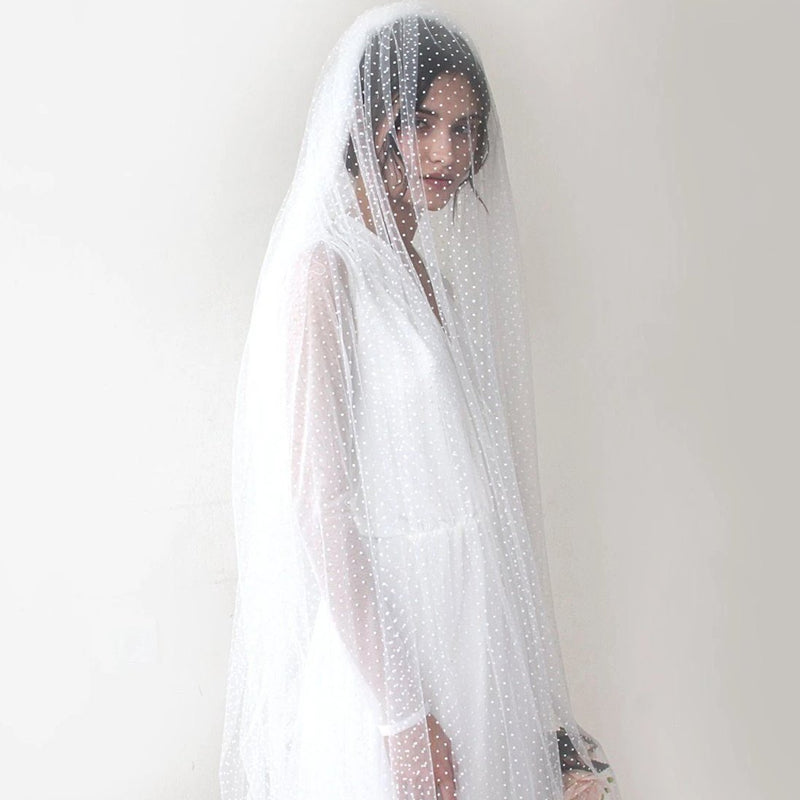 Dots Tulle Wedding Veil #4019