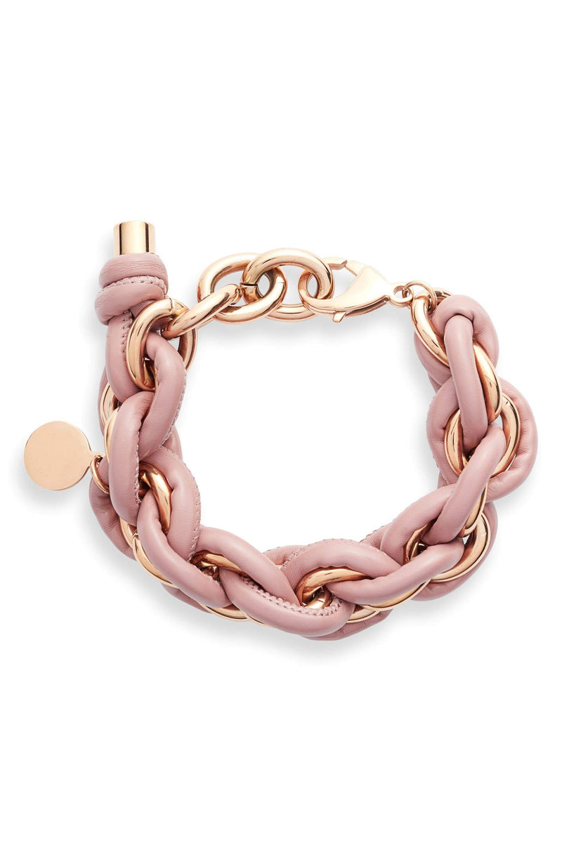 Leather Wrapped Chain Bracelet | More Colors Available