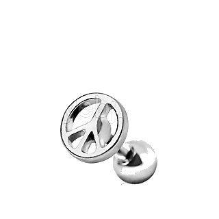 Surgical Steel Peace Sign Cartilage Earring