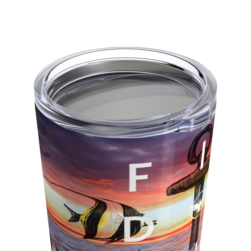 Find Your Coast Stainless Steel Anchor/Skull Art 20 Oz Tumbler