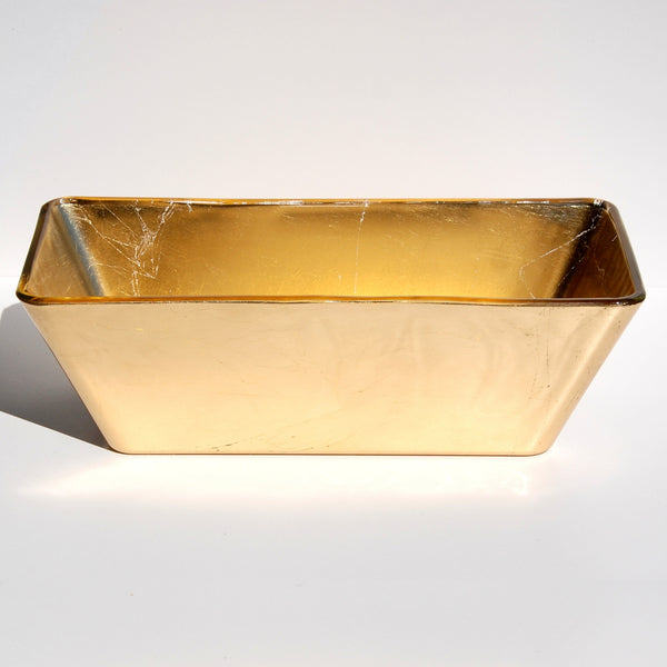 GILT Gold Gilded 13" Rectangular Bowl