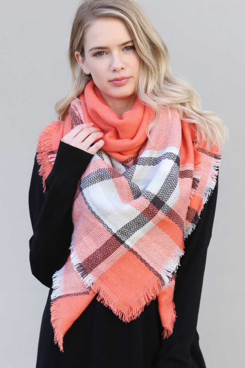 Colorblock Blanket Scarf - Style 2