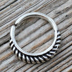 316L Stainless Steel Braiding Design Seamless Ring / Septum Jewelry