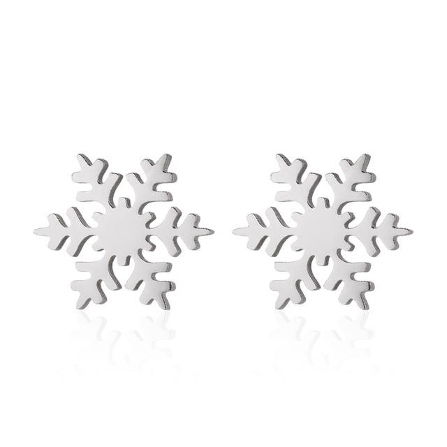 Fashion Snowflake Stud Earrings Christmas Earrings