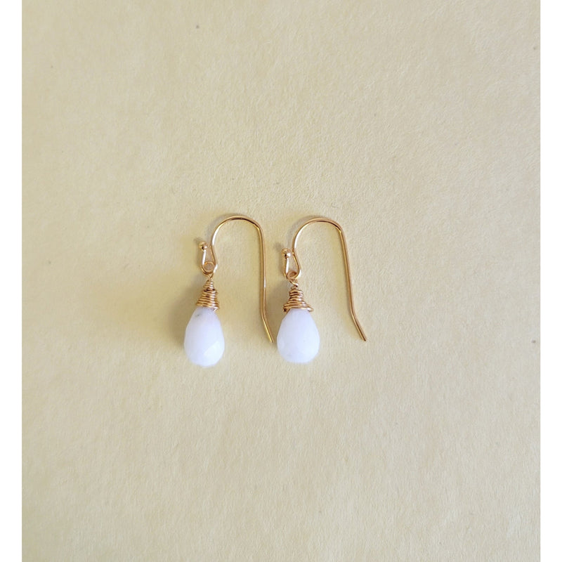 Moonstone Earrings - Silver/Gold