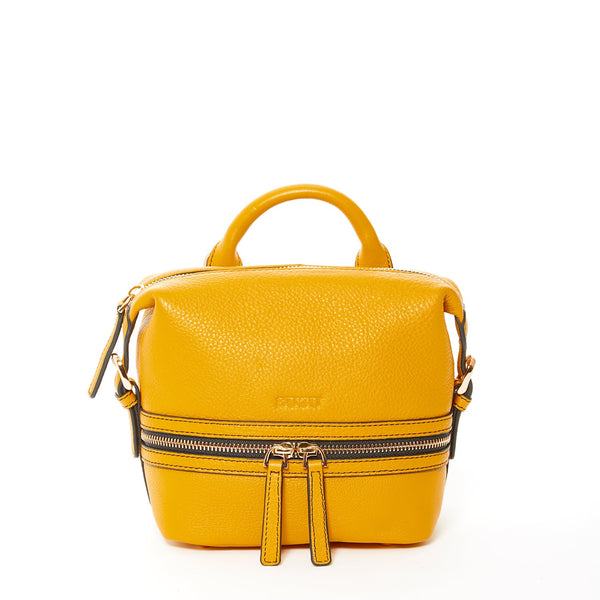 Ashley Small Yellow Leather Backpack